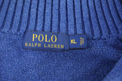 Polo Ralph Lauren Embroidered Logo Quarter Zip Sweater - Sweater - Thrifted Threads