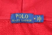 Polo Ralph Lauren Embroidered Logo Red Full Zip Hooded Jacket - jacket - Thrifted Threads