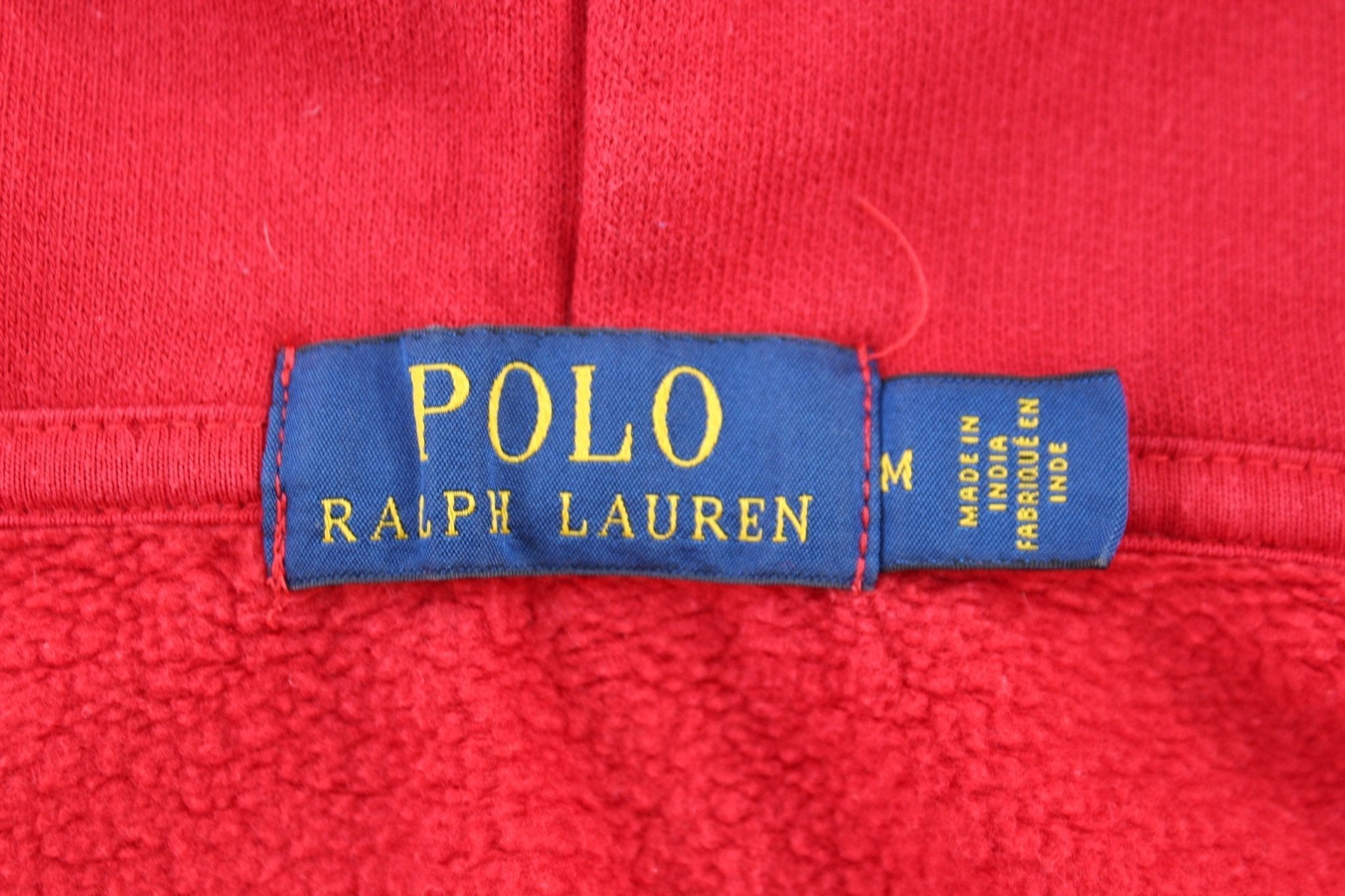 Polo Ralph Lauren Embroidered Logo Red Full Zip Hooded Jacket - jacket - Thrifted Threads