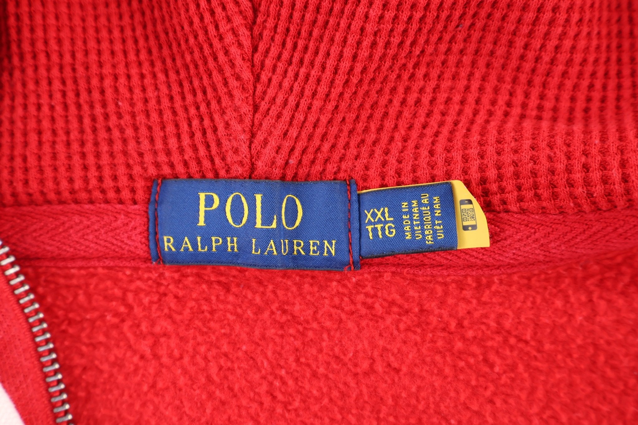 Polo Ralph Lauren Embroidered Logo Red Full Zip Jacket - Jacket - Thrifted Threads