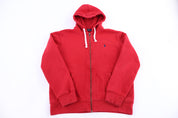 Polo Ralph Lauren Embroidered Logo Red Full Zip Jacket - Jacket - Thrifted Threads