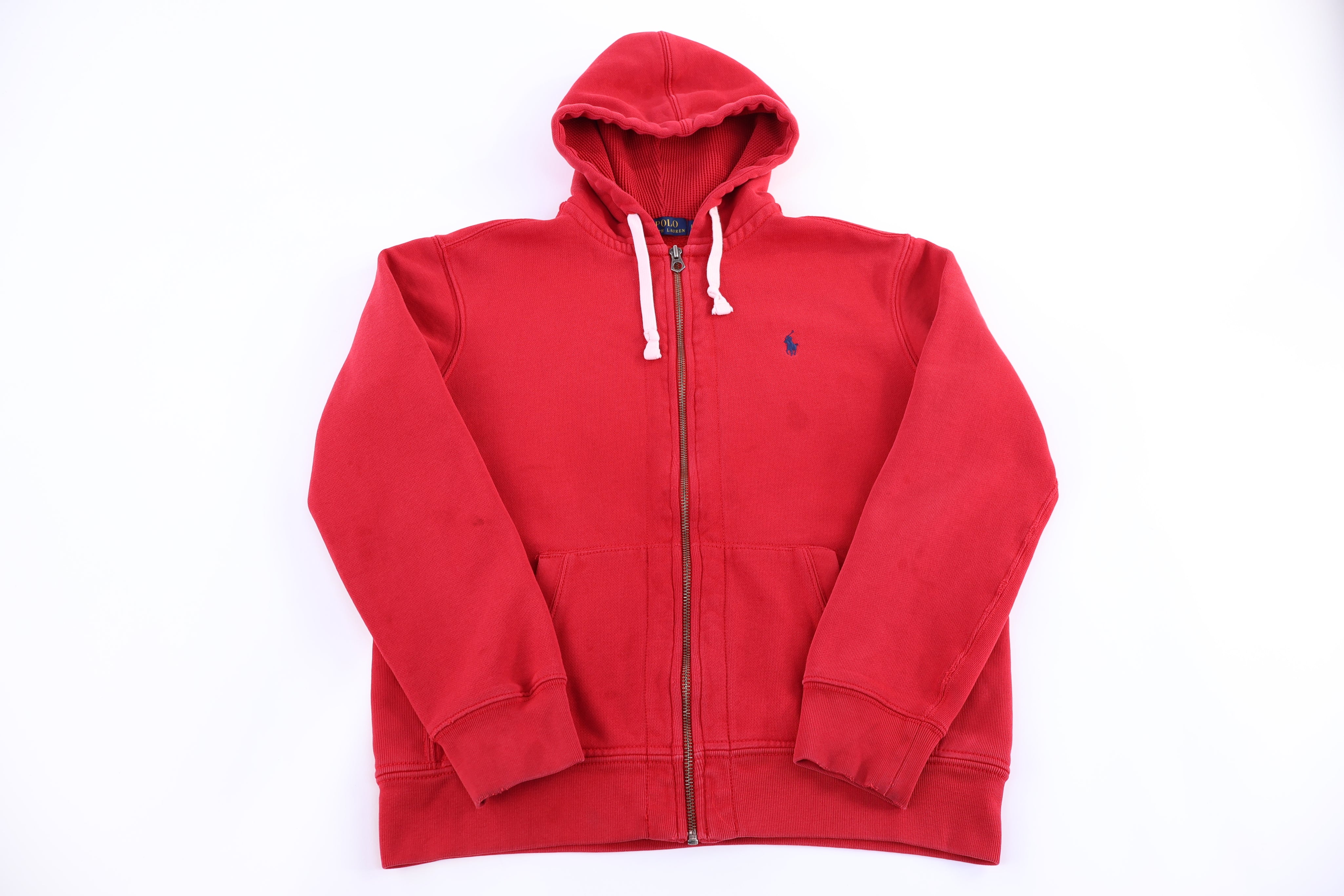 Polo Ralph Lauren Embroidered Logo Red Full Zip Jacket - Jacket - Thrifted Threads