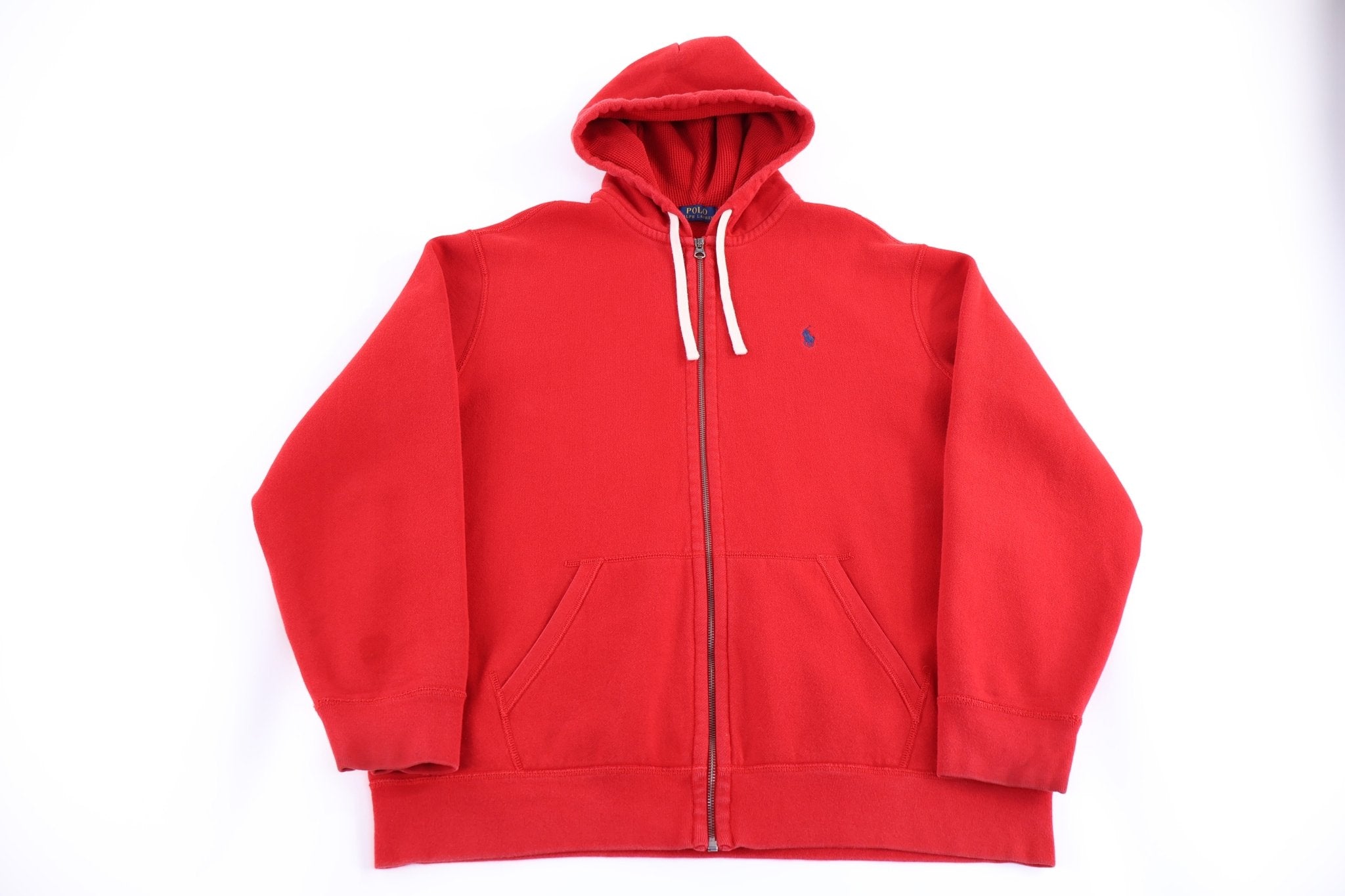 Polo Ralph Lauren Embroidered Logo Red Full Zip Jacket - Jacket - Thrifted Threads