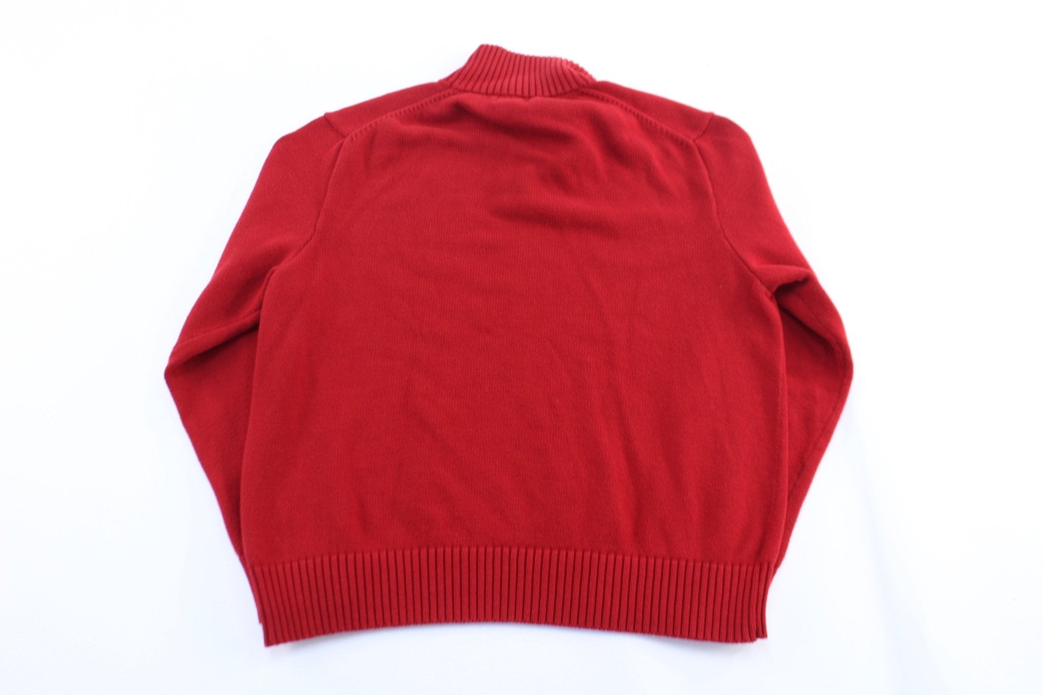 Polo Ralph Lauren Embroidered Logo Red Pullover Sweater - Sweater - Thrifted Threads