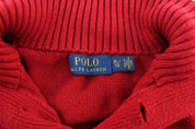 Polo Ralph Lauren Embroidered Logo Red Pullover Sweater - Sweater - Thrifted Threads