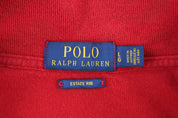 Polo Ralph Lauren Embroidered Logo Red Quarter Zip Pullover - Sweater - Thrifted Threads