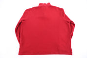 Polo Ralph Lauren Embroidered Logo Red Quarter Zip Pullover - Sweater - Thrifted Threads