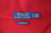 Polo Ralph Lauren Embroidered Logo Red Quarter Zip Sweater - Sweater - Thrifted Threads