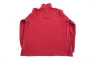 Polo Ralph Lauren Embroidered Logo Red Quarter Zip Sweater - Sweater - Thrifted Threads