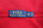 Polo Ralph Lauren Embroidered Logo Red Quarter Zip Sweater - Sweater - Thrifted Threads