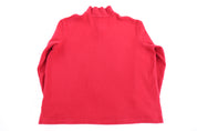 Polo Ralph Lauren Embroidered Logo Red Quarter Zip Sweater - Sweater - Thrifted Threads