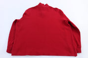 Polo Ralph Lauren Embroidered Logo Red Quarter Zip Sweater - Sweater - Thrifted Threads