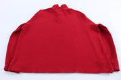 Polo Ralph Lauren Embroidered Logo Red Quarter Zip Sweater - Sweater - Thrifted Threads