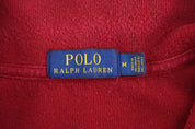 Polo Ralph Lauren Embroidered Logo Red Quarter Zip Sweater - Sweater - Thrifted Threads