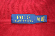 Polo Ralph Lauren Embroidered Logo Red Quarter Zip Sweater - Sweater - Thrifted Threads