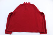 Polo Ralph Lauren Embroidered Logo Red Quarter Zip Sweater - Sweater - Thrifted Threads
