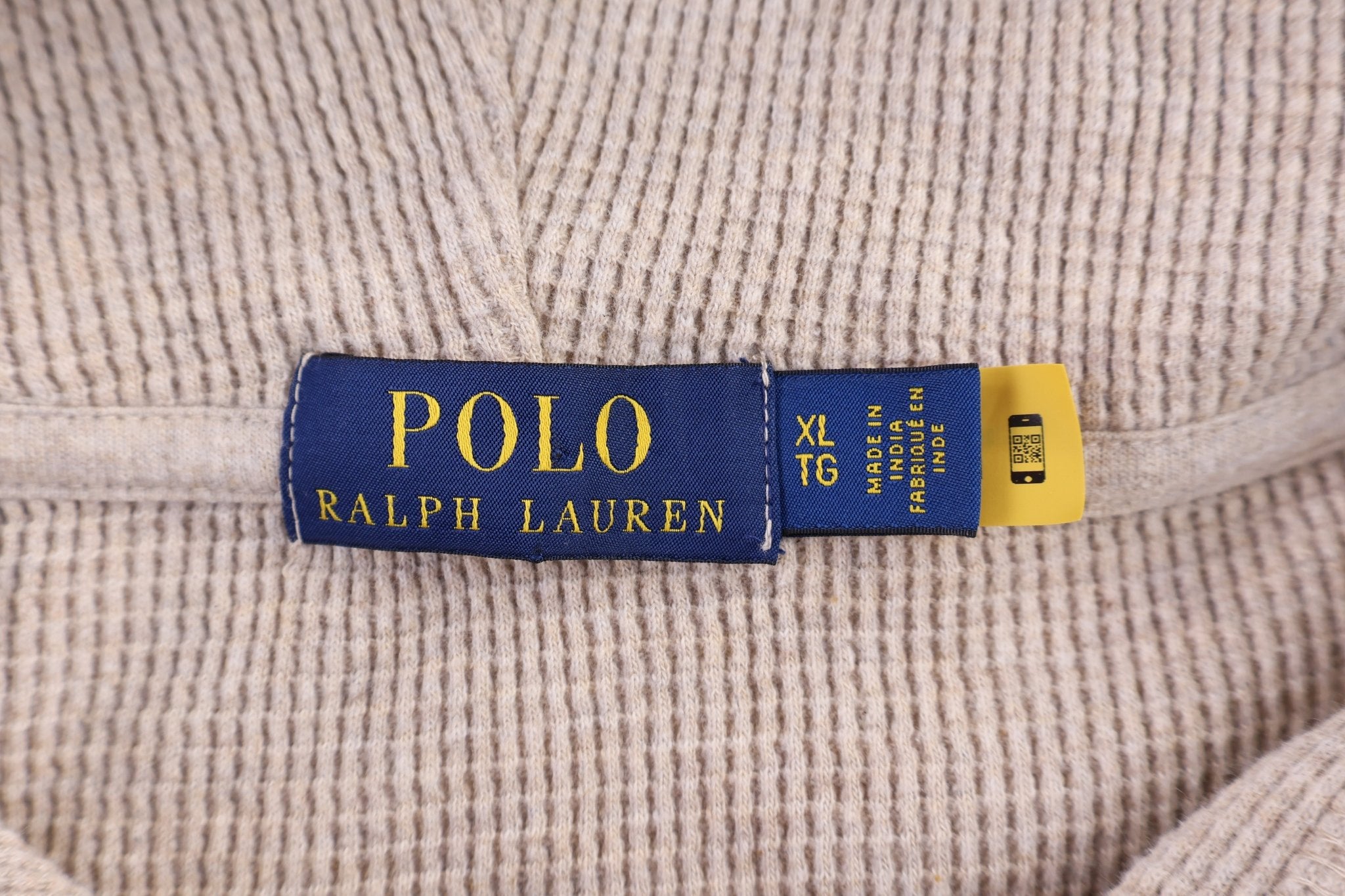 Polo Ralph Lauren Embroidered Logo Tan Pullover Hoodie - Jackets - Thrifted Threads