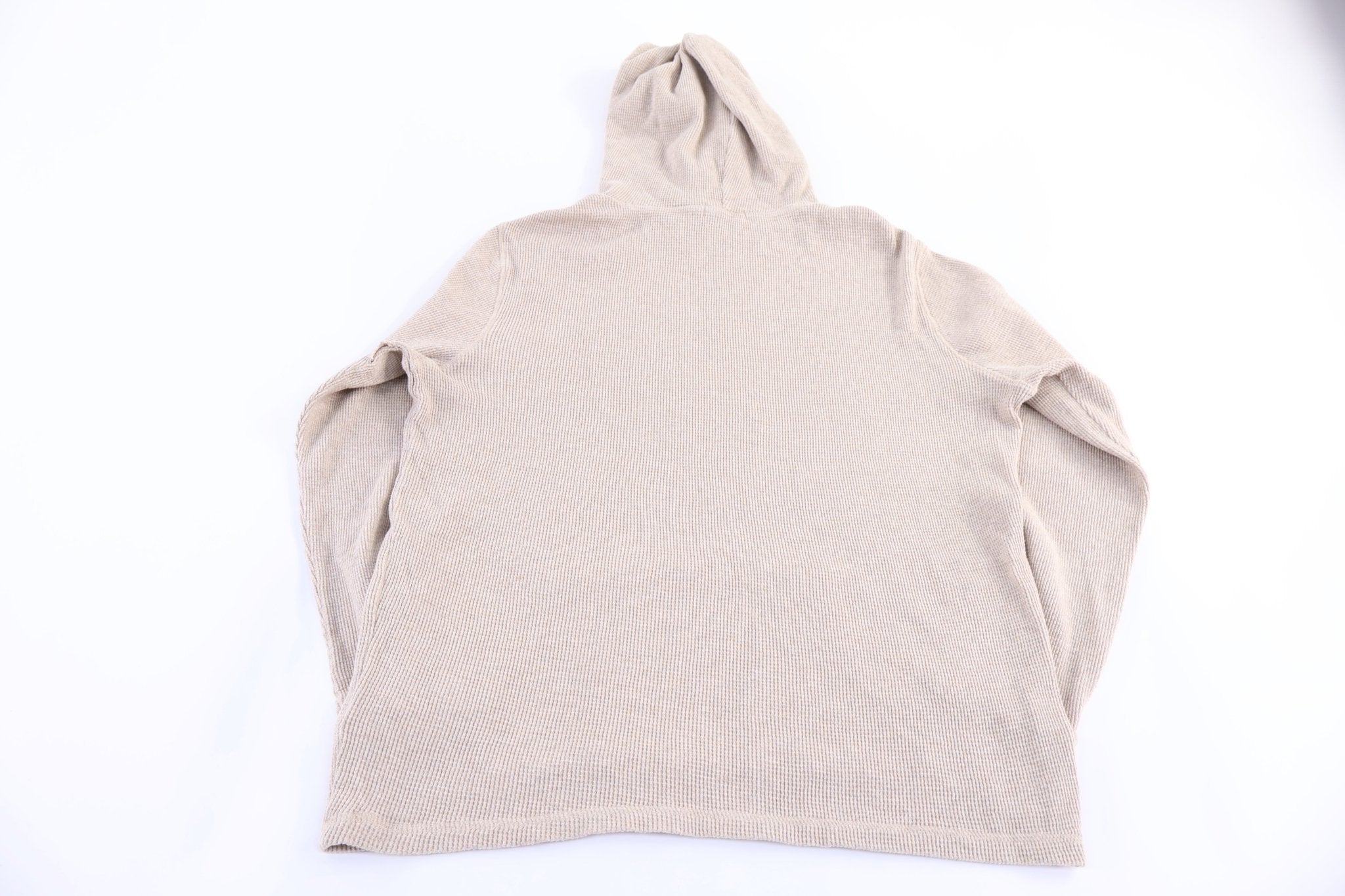Polo Ralph Lauren Embroidered Logo Tan Pullover Hoodie - Jackets - Thrifted Threads