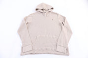 Polo Ralph Lauren Embroidered Logo Tan Pullover Hoodie - Jackets - Thrifted Threads