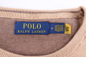 Polo Ralph Lauren Embroidered Logo Tan Pullover Sweater - Sweater - Thrifted Threads