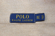 Polo Ralph Lauren Embroidered Logo Tan Quarter Zip Sweater - Sweater - Thrifted Threads