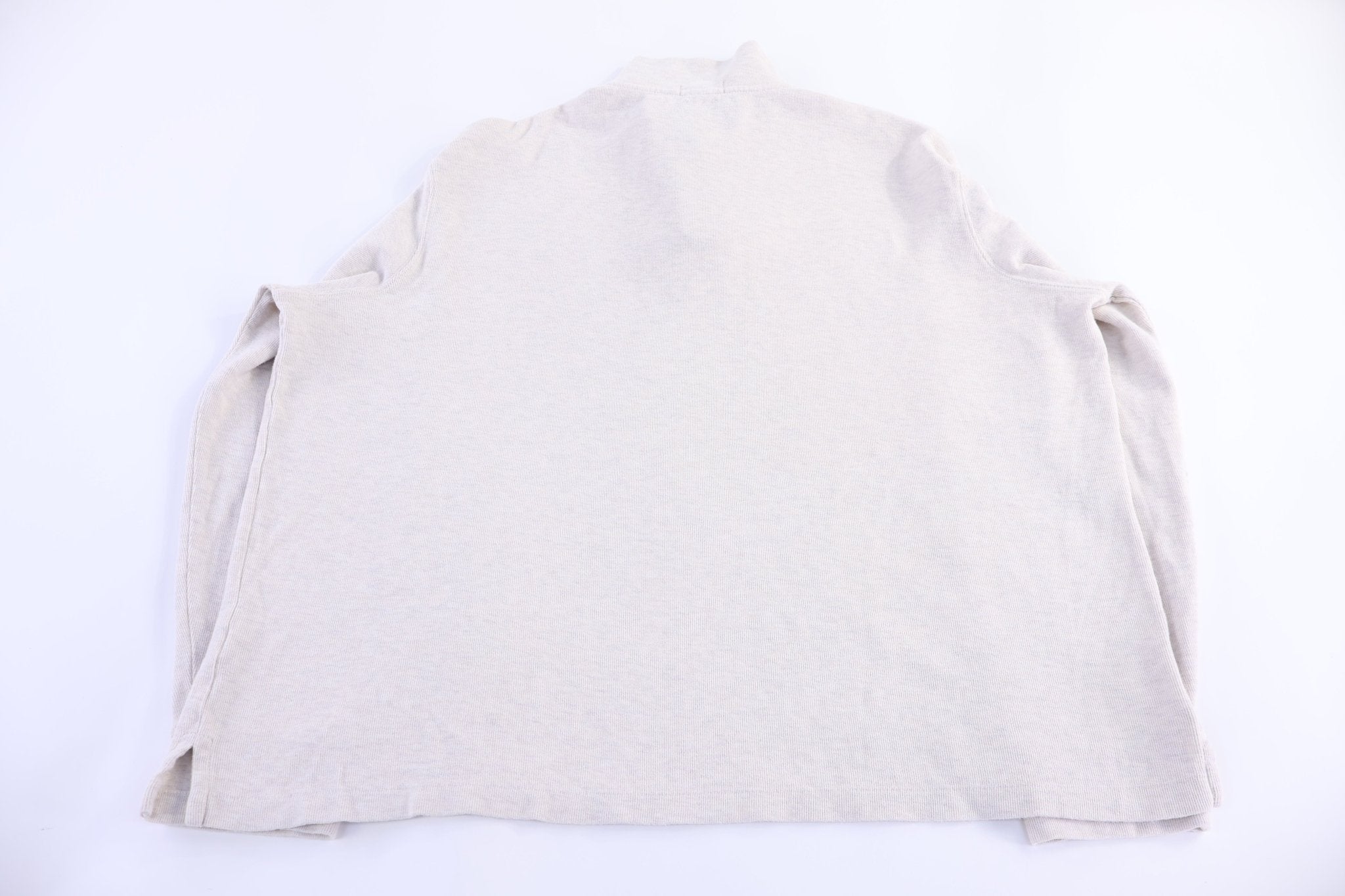 Polo Ralph Lauren Embroidered Logo Tan Quarter Zip Sweater - Sweater - Thrifted Threads