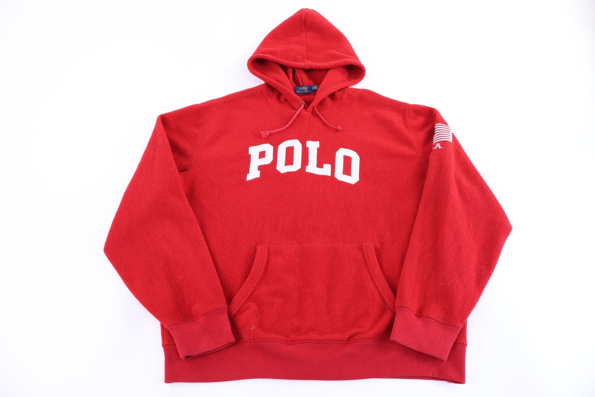 Polo Ralph Lauren Red Pullover Hoodie - Sweatshirt - Thrifted Threads