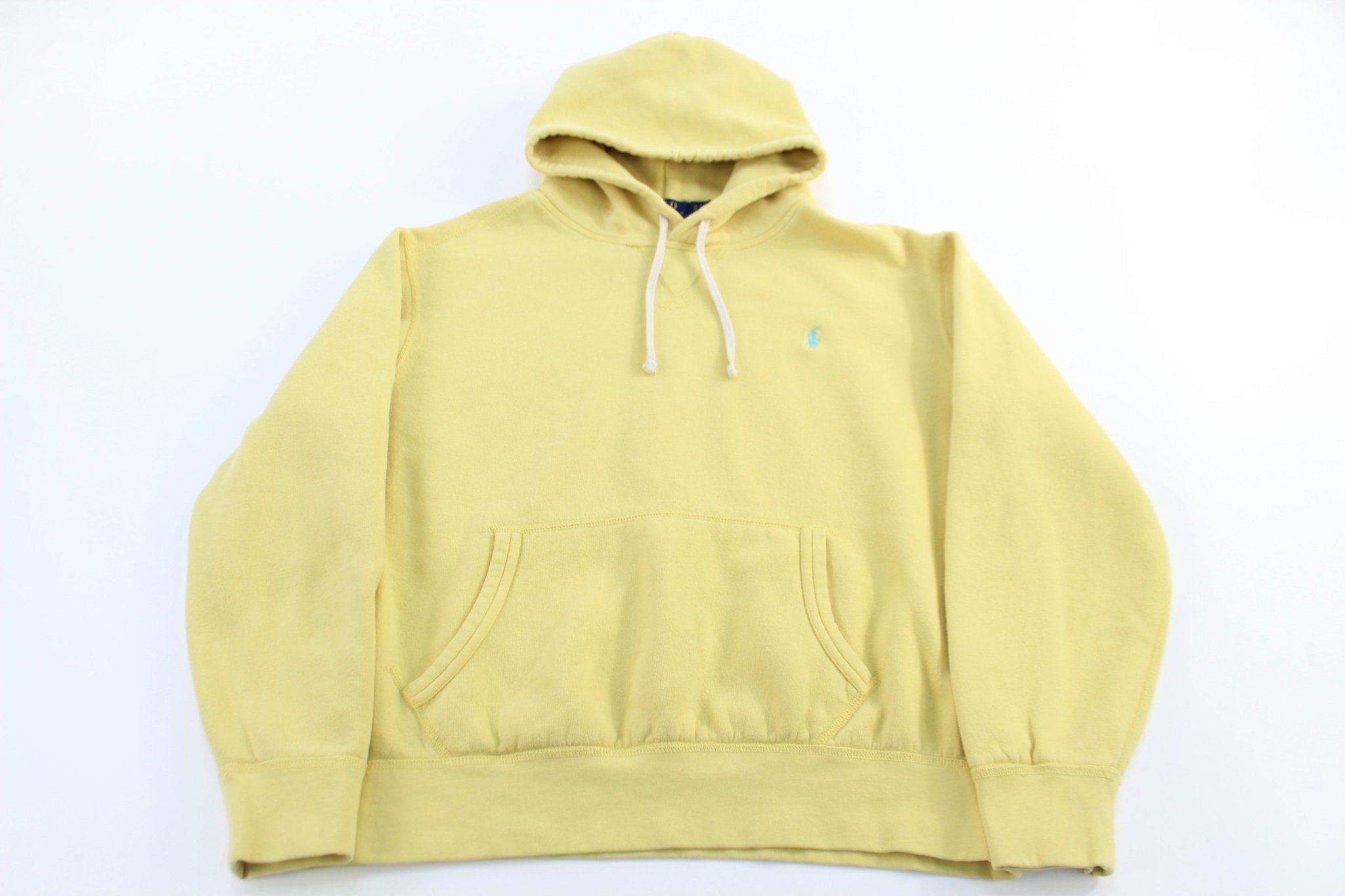 Polo Ralph Lauren Yellow Pullover Hoodie - Sweatshirt - Thrifted Threads