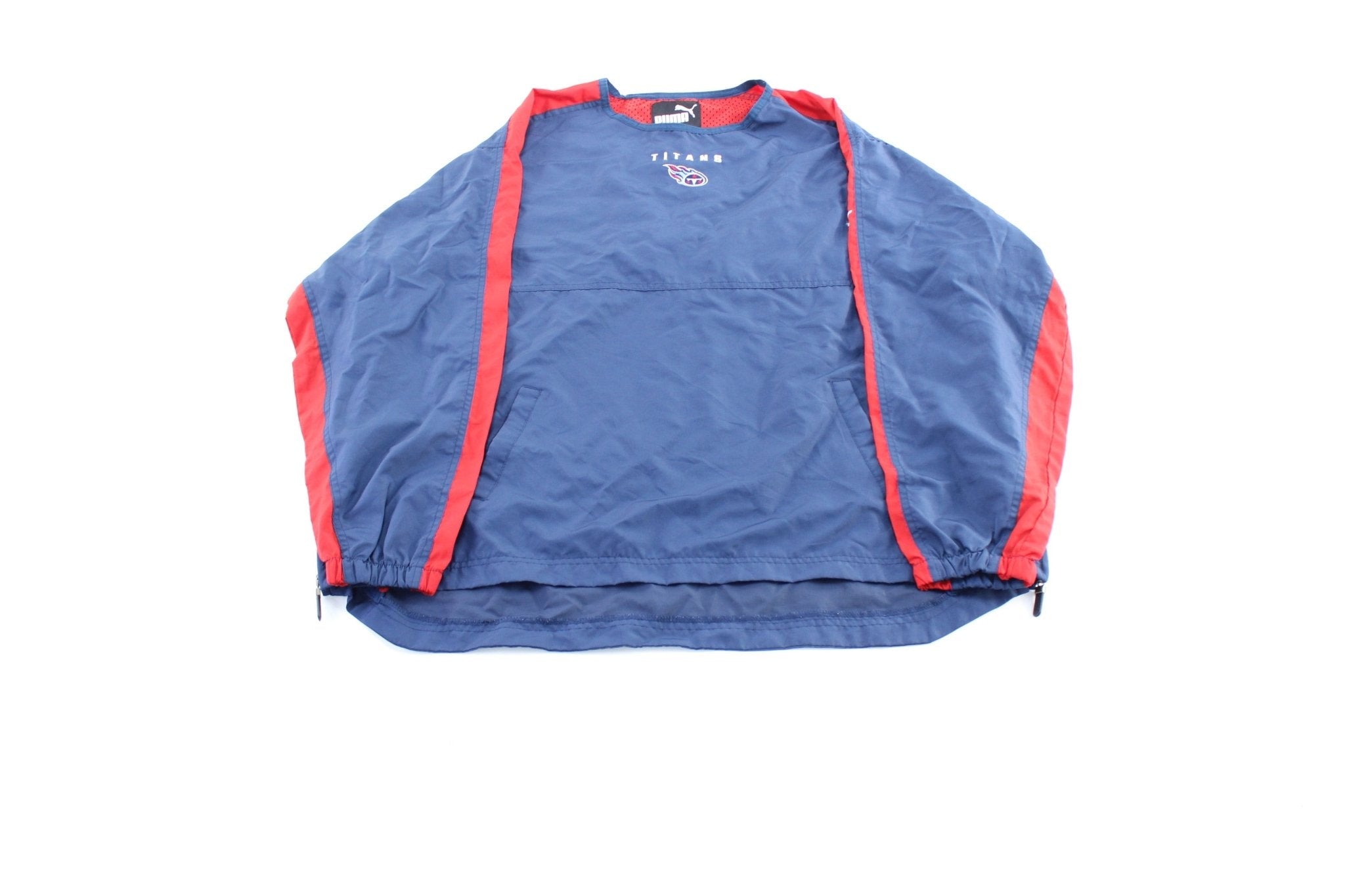 Puma Embroidered Tennessee Titans Windbreaker Pullover - Jacket - Thrifted Threads