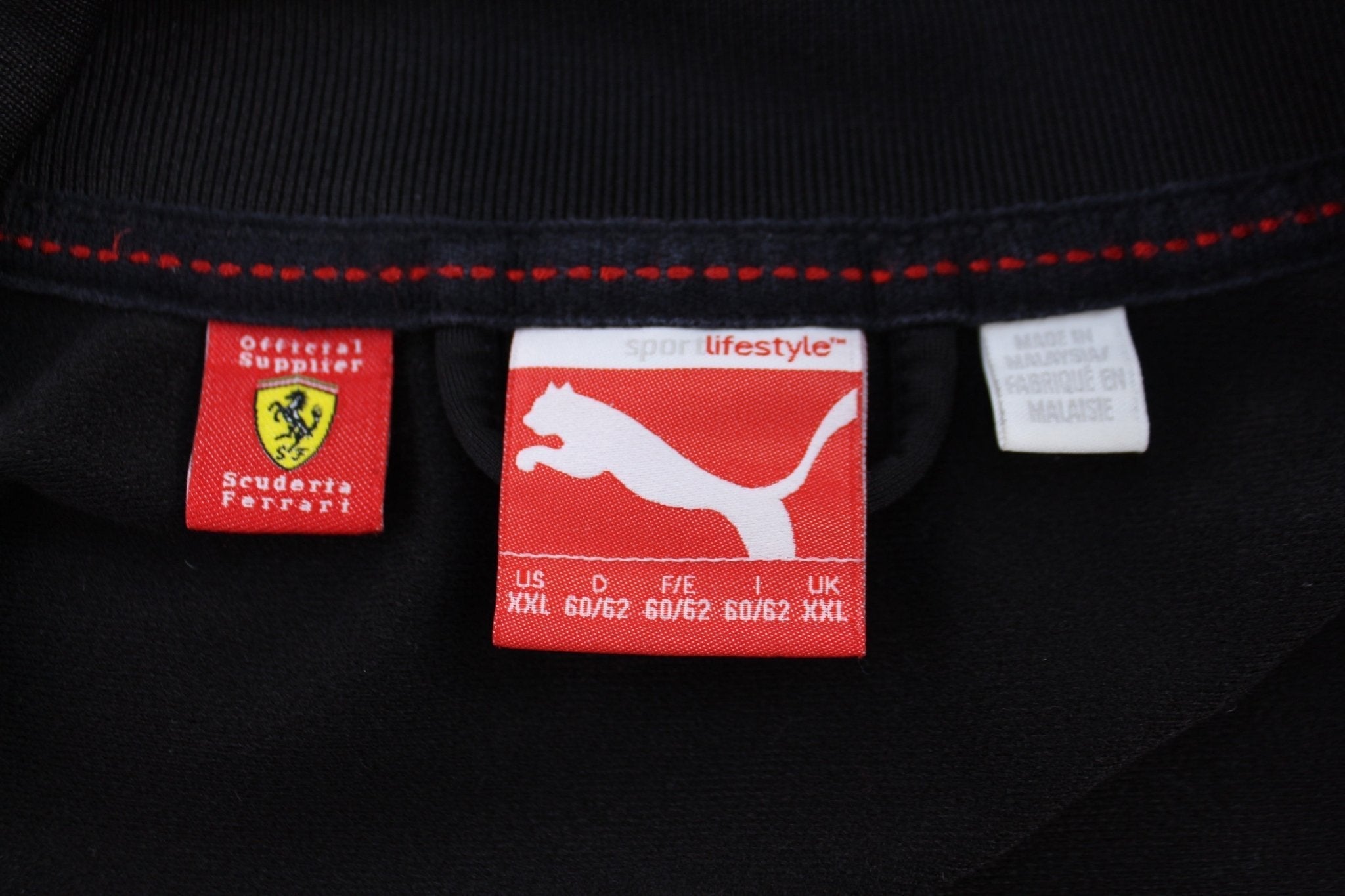 Puma Ferrari Red & Black Track Jacket - Jacket - Thrifted Threads