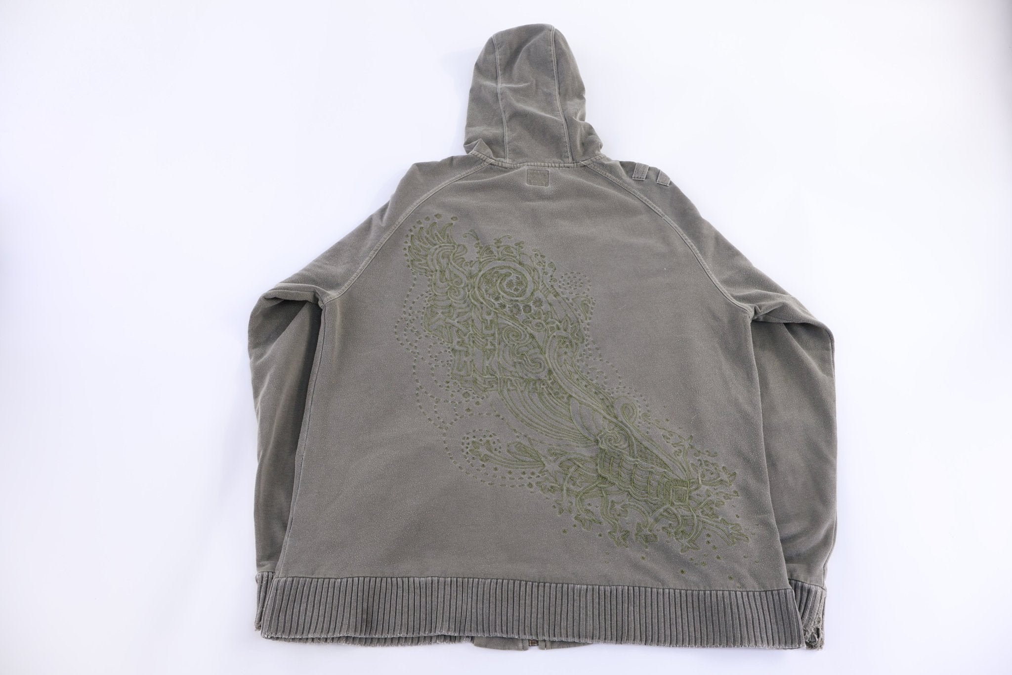 Quicksilver Green Full Zip Hoodie - Jacket - Thrifted Threads