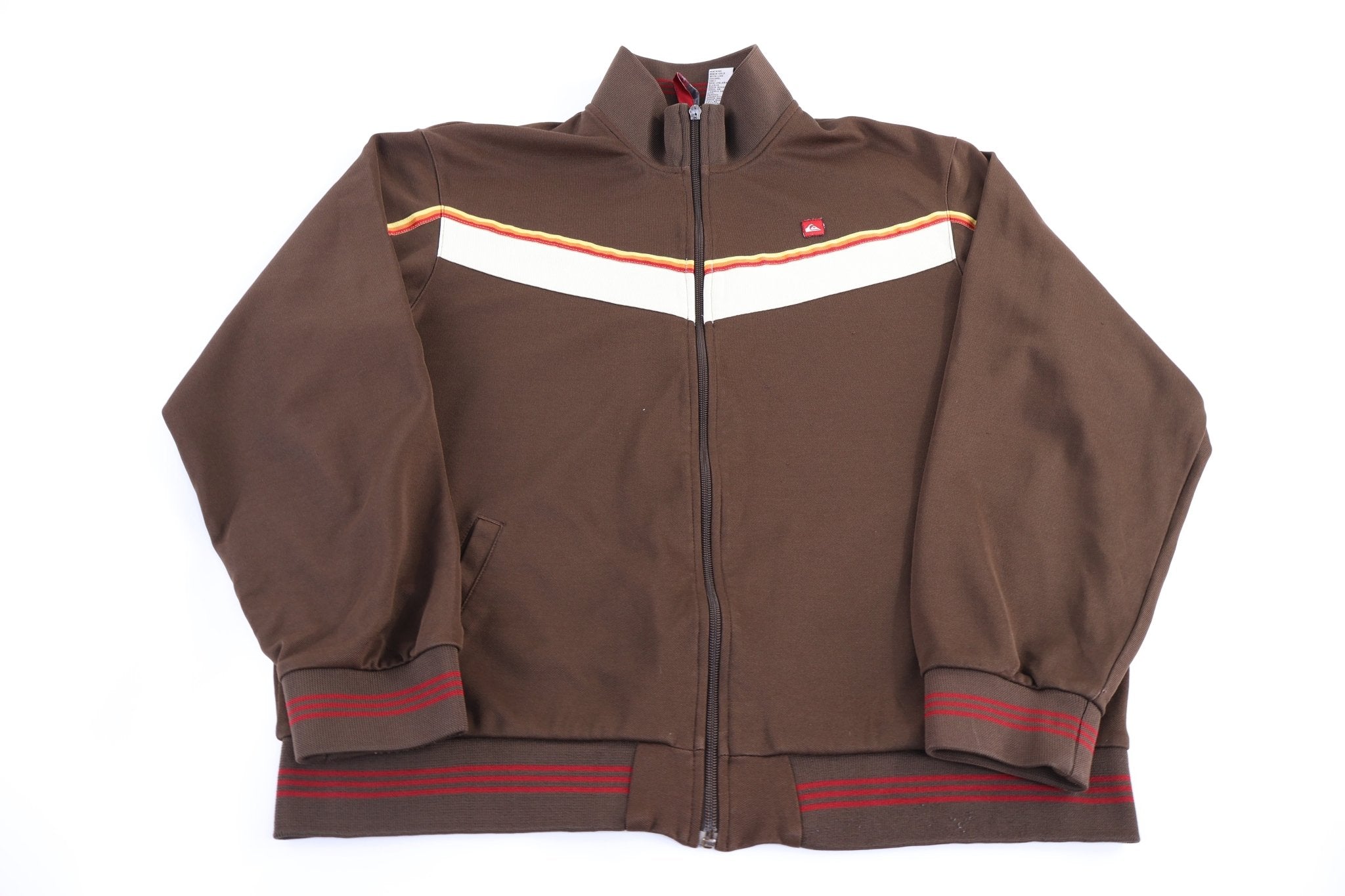 Quiksilver Brown Full Zip Track Jacket - Jacket - Thrifted Threads