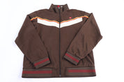 Quiksilver Brown Full Zip Track Jacket - Jacket - Thrifted Threads
