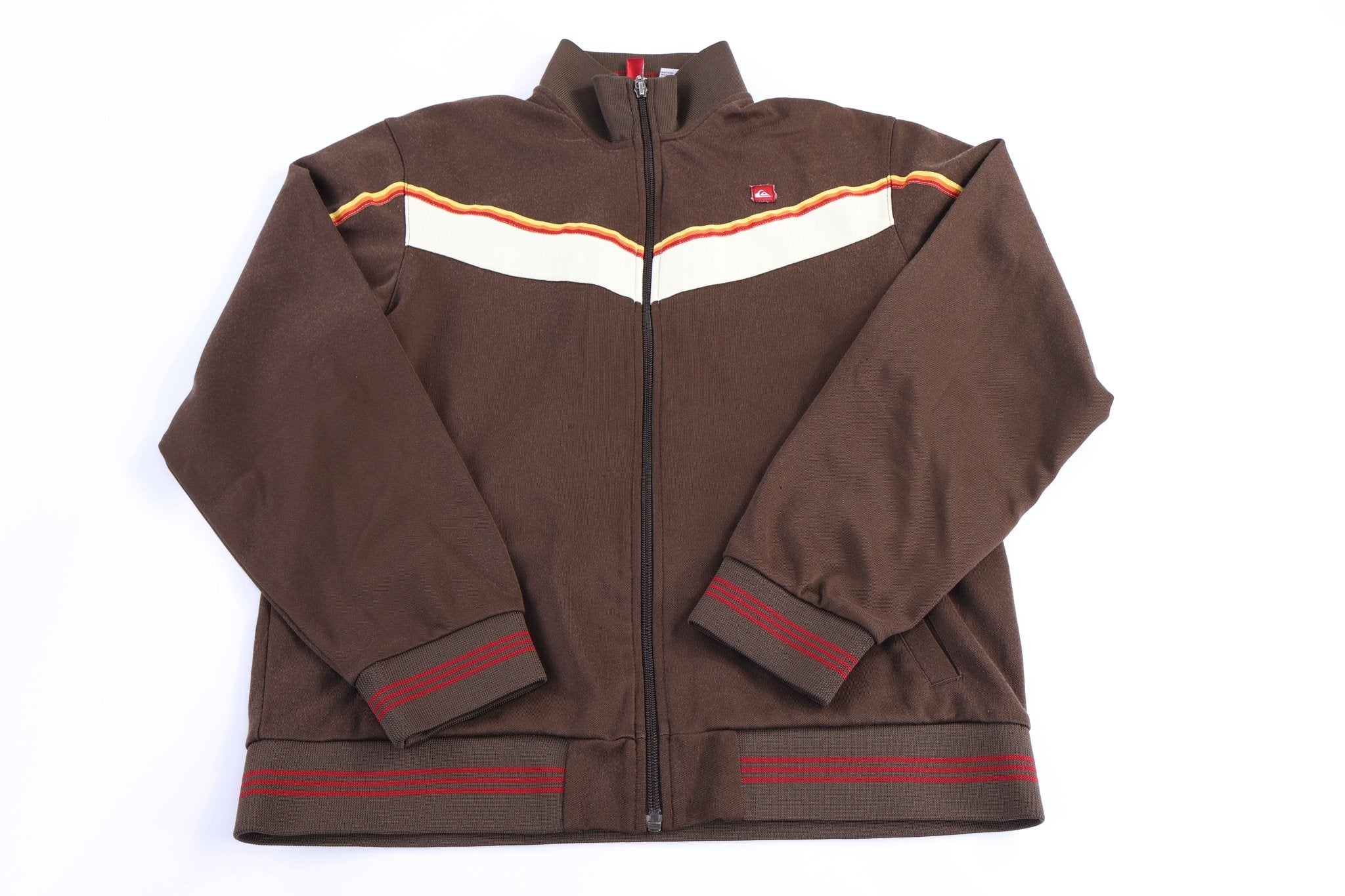 Quiksilver Brown Full Zip Track Jacket - Jacket - Thrifted Threads