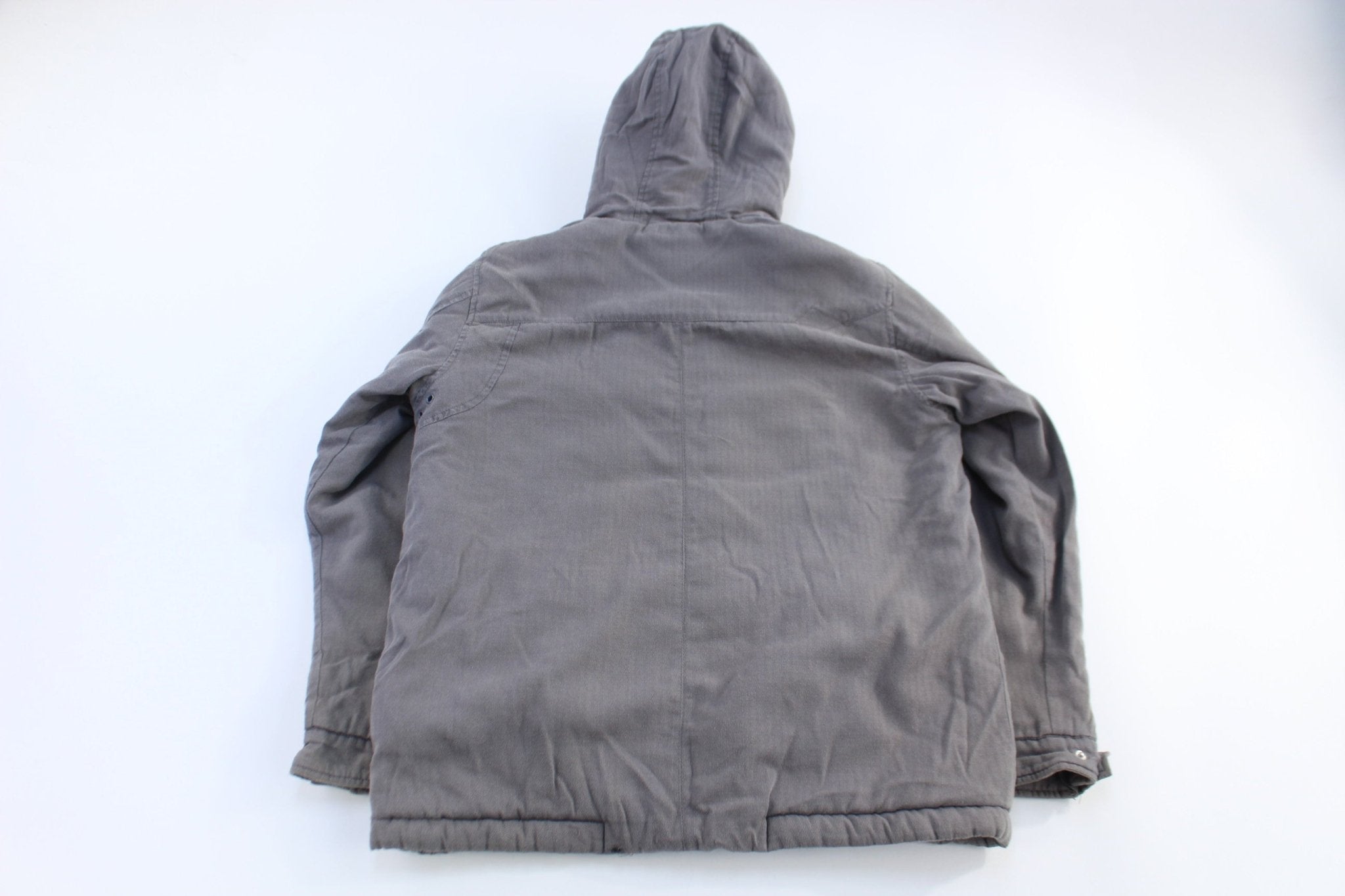 Quiksilver Grey Full Zip Hooded Jacket - jacket - Thrifted Threads
