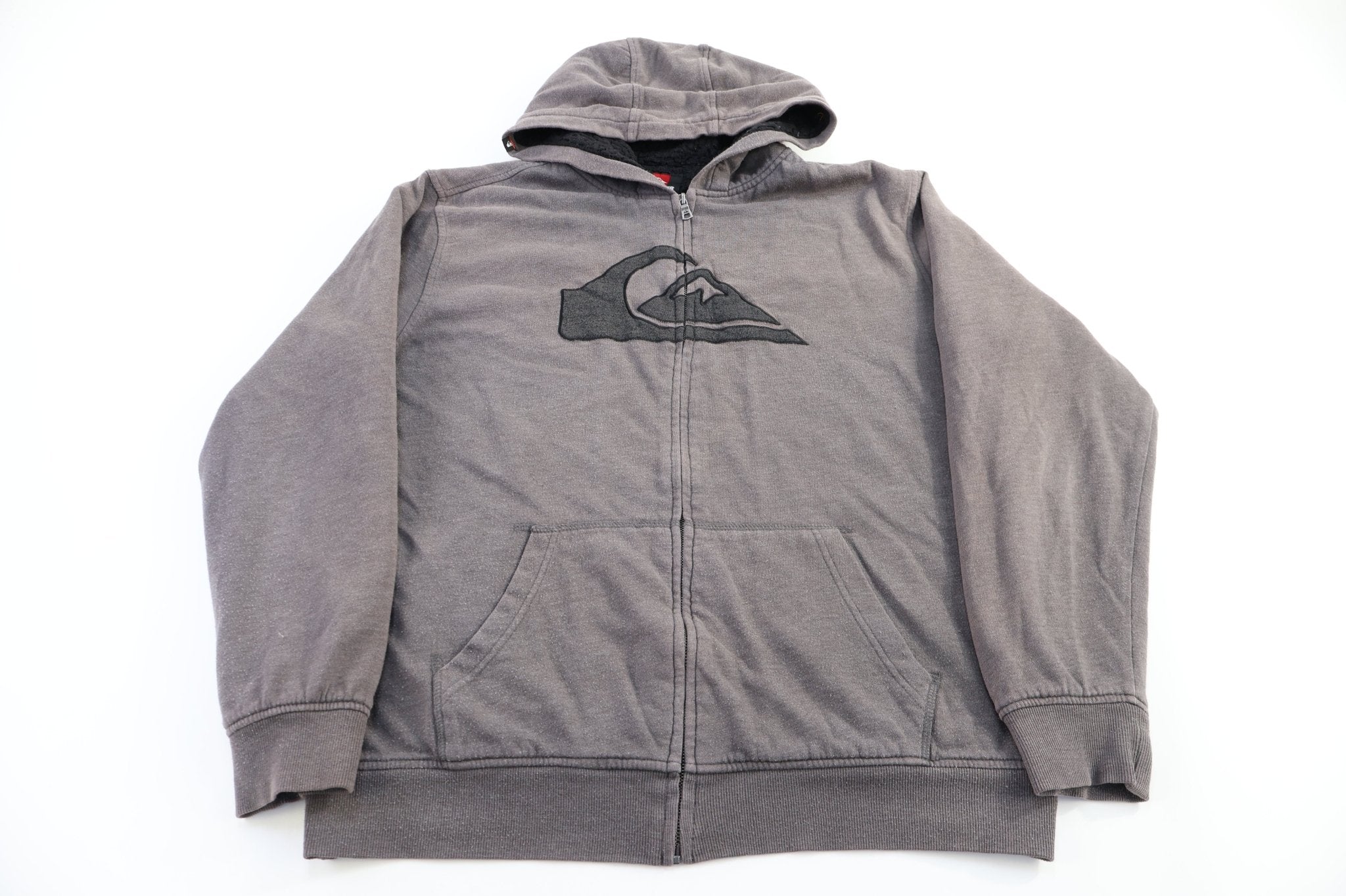 Quiksilver Sherpa Lined Full Zip Jacket - jacket - Thrifted Threads