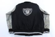 Raiders Embroidered Football Varsity Jacket - Jacket - Thrifted Threads