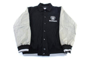 Raiders Embroidered Football Varsity Jacket - Jacket - Thrifted Threads
