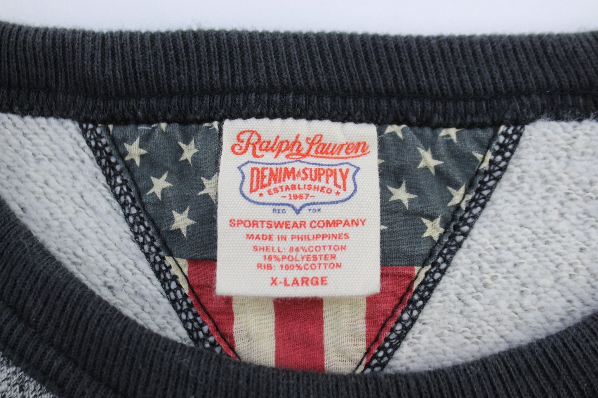 Ralph Lauren Denim & Supply Grey Sweatshirt - sweatshirt - Thrifted Threads