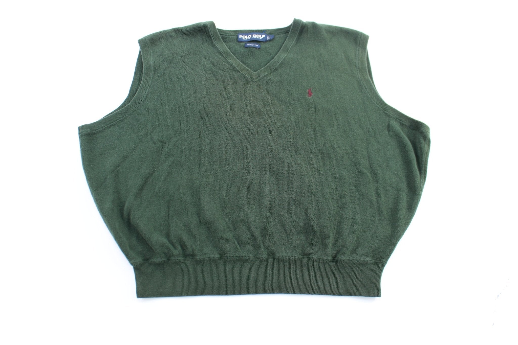 Ralph Lauren Polo Golf Green Sweater Vest - ThriftedThreads.com