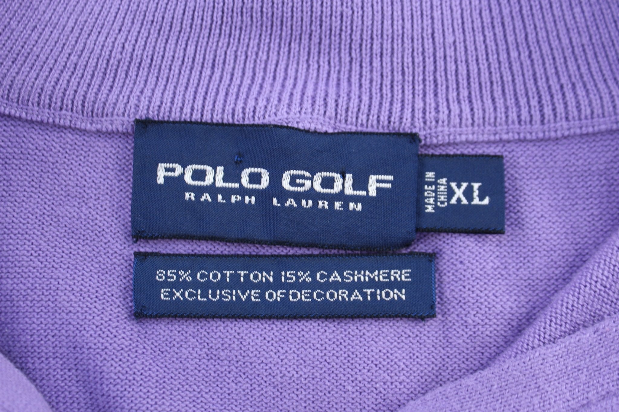 Ralph Lauren Polo Golf Purple Quarter Zip Sweater - ThriftedThreads.com