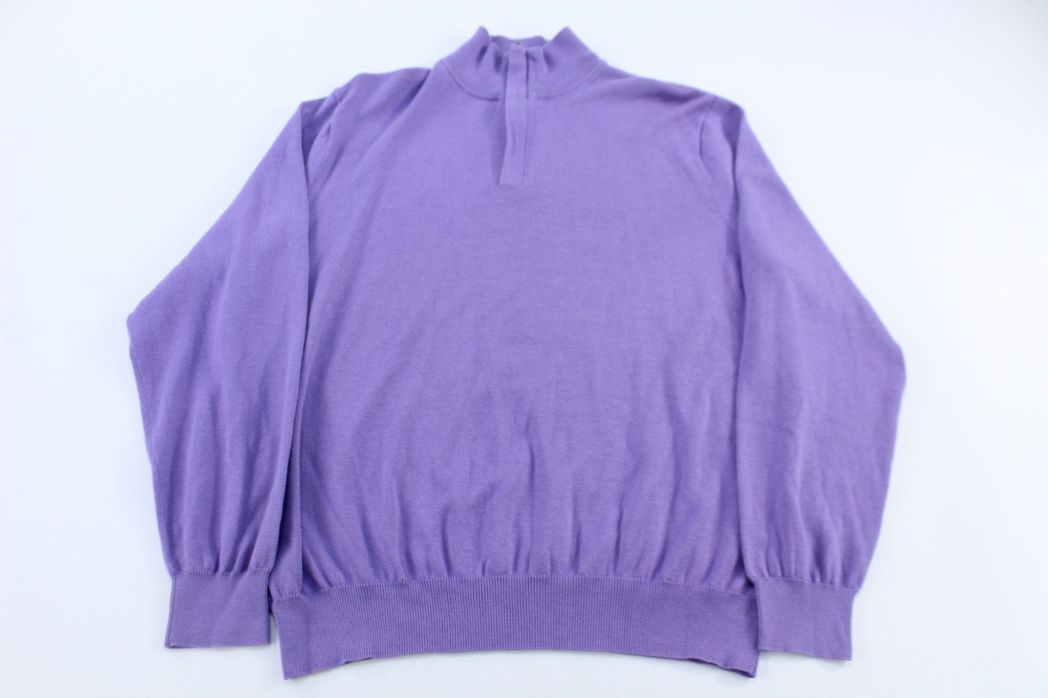 Ralph Lauren Polo Golf Purple Quarter Zip Sweater - Sweater - Thrifted Threads