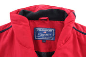 Ralph Lauren Polo Sport Embroidered Red & White Zip Up Jacket - ThriftedThreads.com