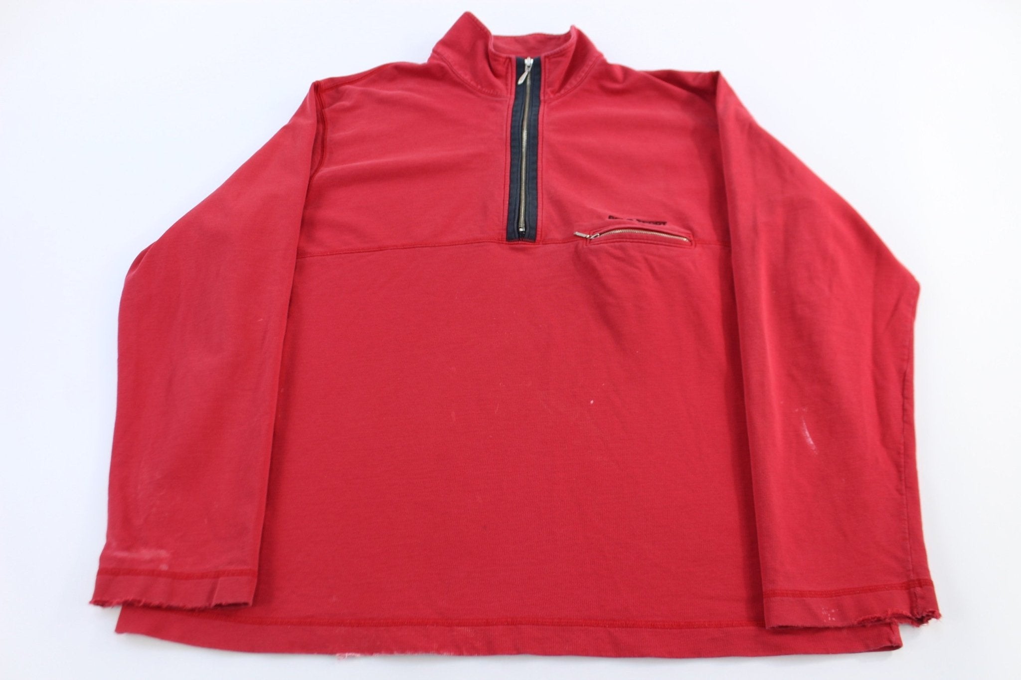 Ralph Lauren Polo Sport Red Quarter Zip Sweatshirts - Sweatshirt - Thrifted Threads