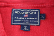 Ralph Lauren Polo Sport Red Quarter Zip Sweatshirts - Sweatshirt - Thrifted Threads