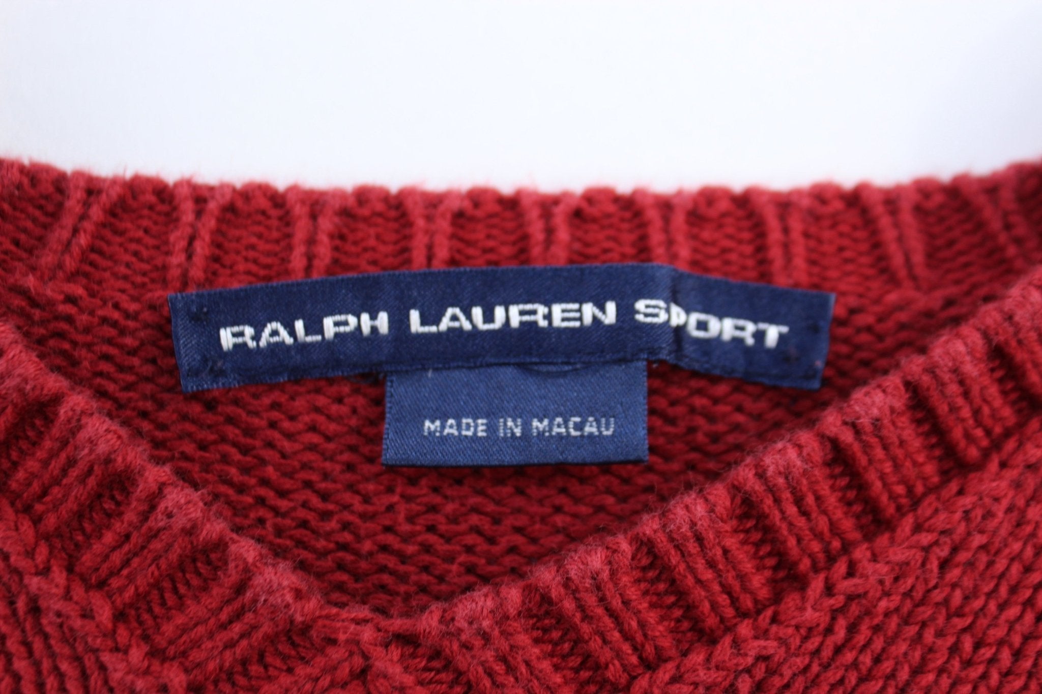 Ralph Lauren Sport Red Knit Sweater - Sweater - Thrifted Threads