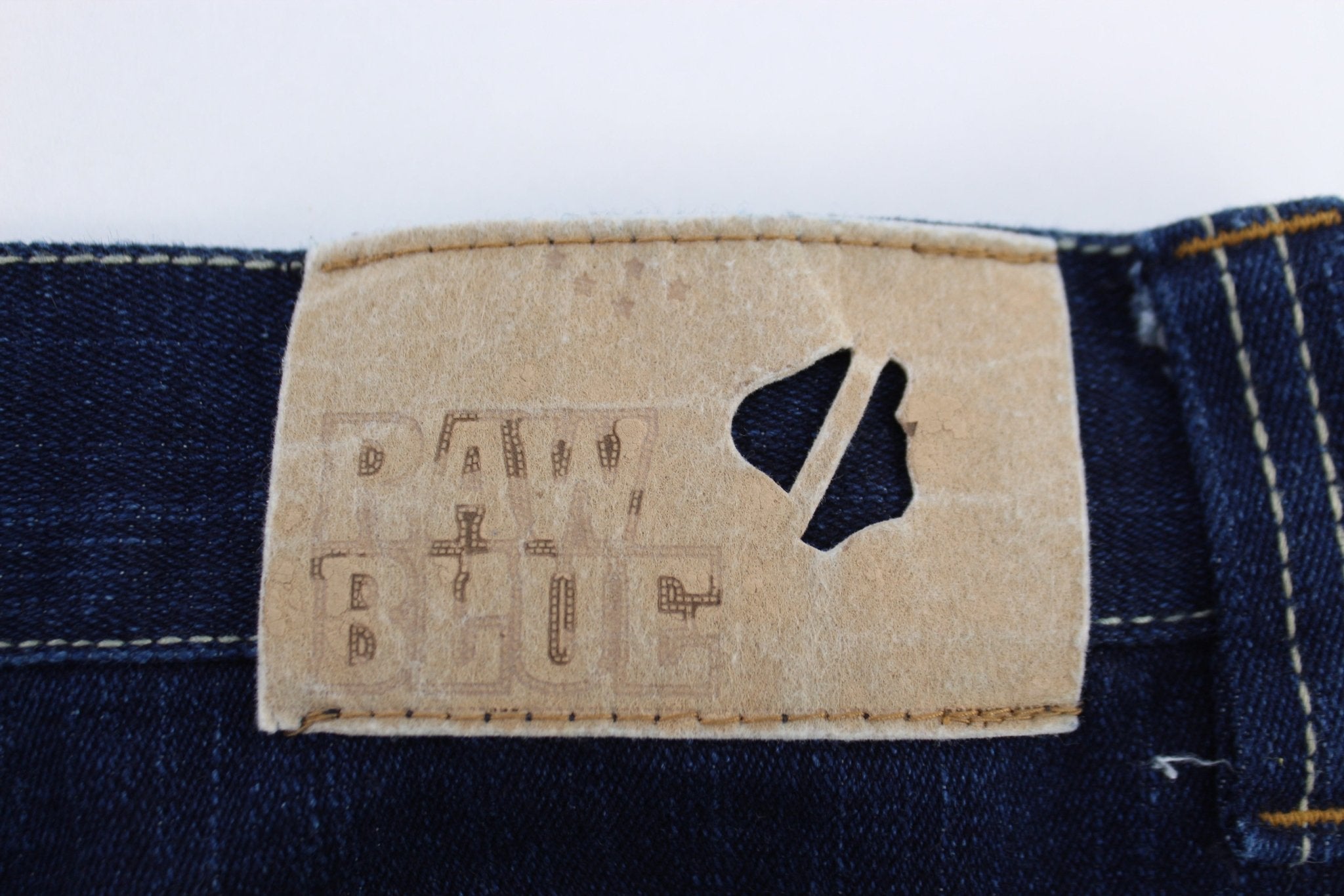 Raw Blue Dark Wash Denim Jeans - ThriftedThreads.com