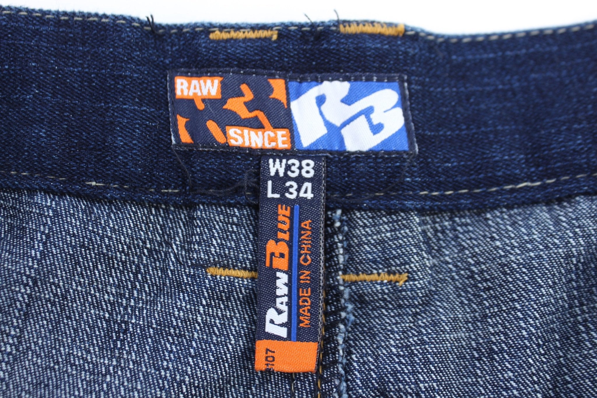 Raw Blue Dark Wash Denim Jeans - ThriftedThreads.com