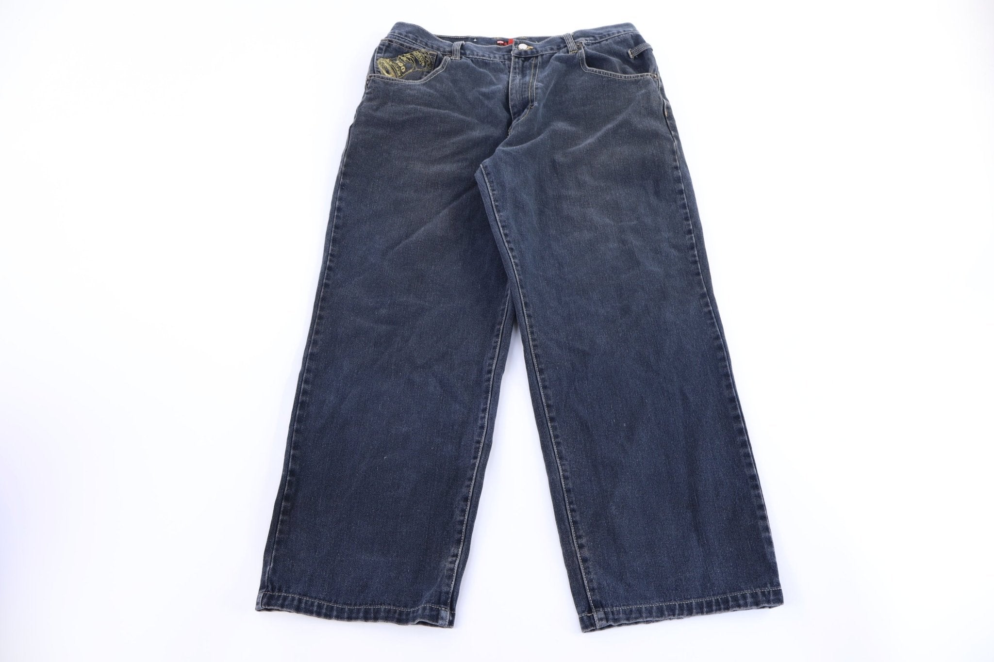 Raw Blue Dark Wash Denim Jeans - Pants - Thrifted Threads