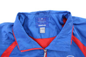 Reebok Embroidered Chicago Cubs Red & Blue Zip Up Jacket - ThriftedThreads.com